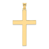 Image of 14K Yellow Gold Polished Solid Cross Pendant XR2077