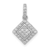Image of 10k White Gold 1/4ctw Diamond Cluster Pendant PM4766-025-1WA