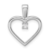 Image of 14k White Gold AA .05ctw Diamond Heart Pendant PM4816-005-WA