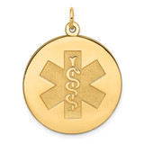Image of 14K Yellow Gold Medical Jewelry Unenameled Pendant XM410N