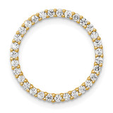 Image of 14K Yellow Gold 3/8ctw Diamond Circle Chain Slide Pendant