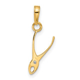 Image of 14K Yellow Gold and White Rhodium Diamond-cut 3D Pliers Pendant
