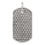 Image of Sterling Silver Dog Tag Pendant QC5169