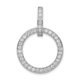 Image of Sterling Silver CZ Circle Pendant QP1461