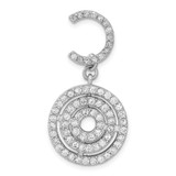 Image of Sterling Silver CZ Chain Slide Pendant QP1425
