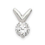 Image of Sterling Silver CZ Pendant Chain Slide QP2651