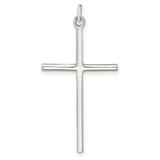 Image of Sterling Silver Polished Cross Pendant QC11104