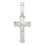 Image of Sterling Silver Polished Crucifix Pendant QC11170