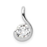 Image of Sterling Silver Rhodium-plated CZ Pendant QP2638