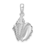 Image of Sterling Silver Polished Conch Shell Pendant QC9831