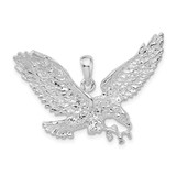 Image of Sterling Silver Polished Flying Eagle Pendant QC10293