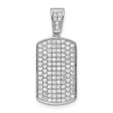 Image of Sterling Silver Rhodium-plated Polished CZ Pendant QP5508