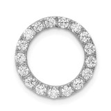 Image of Sterling Silver Rhodium-plated CZ Chain Slide Pendant QP1438