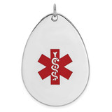 Image of Sterling Silver Rhodium-plated Medical Jewelry Pendant XSM61