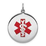 Image of Sterling Silver Rhodium-plated Medical Jewelry Pendant XSM79