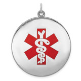 Image of Sterling Silver Rhodium-plated Medical Jewelry Pendant XSM81
