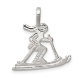 Image of Sterling Silver Skier Pendant