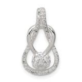 Image of Sterling Silver CZ & Teardrop Pendant