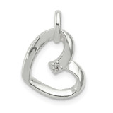 Image of Sterling Silver Heart with CZ Pendant
