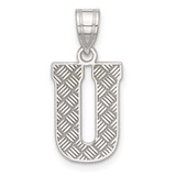 Image of Sterling Silver Letter U Initial Pendant