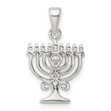 Image of Sterling Silver Polished Menorah Pendant