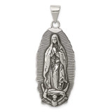 Image of Sterling Silver Antiqued Religious Pendant