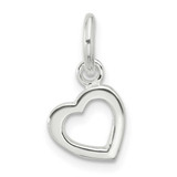 Image of Sterling Silver Polished Open Heart Pendant