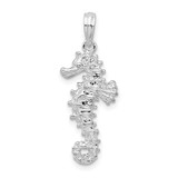 Image of Sterling Silver Polished 3D Seahorse Pendant