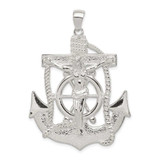 Image of Sterling Silver Polished Mariner Cross Pendant