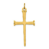 Image of Sterling Silver Gold-plated Nail Cross Pendant