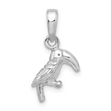 Image of Sterling Silver Polished 3D Toucan Bird Pendant