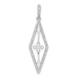 Image of Sterling Silver Rhodium-plated Fancy CZ Pendant