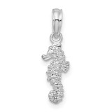 Image of Sterling Silver Polished 3D Mini Seahorse Pendant