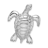 Image of Sterling Silver Polished Sea Turtle Slide Pendant