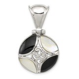 Image of Sterling Silver Black Onyx & Mother Of Pearl Pendant
