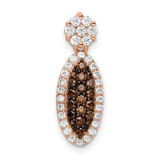 Image of Sterling Silver Pink Black Rhodium-plated CZ Pendant