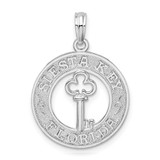 Image of Sterling Silver Textured Siesta Key,FL w/Key Pendant
