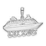 Image of Sterling Silver Polished Key West Cruise Ship Pendant