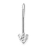 Image of Sterling Silver Rhodium-plated CZ Arrow Pendant Slide