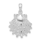 Image of Sterling Silver Polished Large Lions Paw Shell Pendant