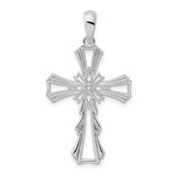 Image of Sterling Silver Polished X-Center Cut-out Cross Pendant