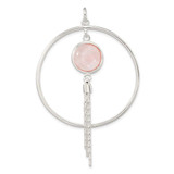 Image of Sterling Silver Polished Dyed Agate Fancy Dangle Pendant