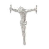 Image of Sterling Silver Polished Jesus Cross Chain Slide Pendant