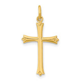 Image of Sterling Silver Gold-plated w/ Pointed Ends Cross Pendant