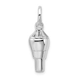 Image of Sterling Silver Polished 3D Swivel w/Shackle Bail Pendant