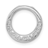 Image of Sterling Silver Rhodium-plated Greek Circle Slide Pendant