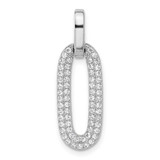 Image of Sterling Silver Rhodium-plated with Micro Pave CZ Pendant