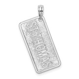 Image of Sterling Silver Textured St. Thomas License Plate Pendant