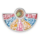 Image of Sterling Silver Multicolored Mother of Pearl Slide Pendant