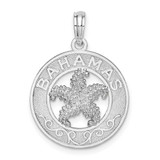 Image of Sterling Silver Textured Bahamas Circle w/Starfish Pendant
